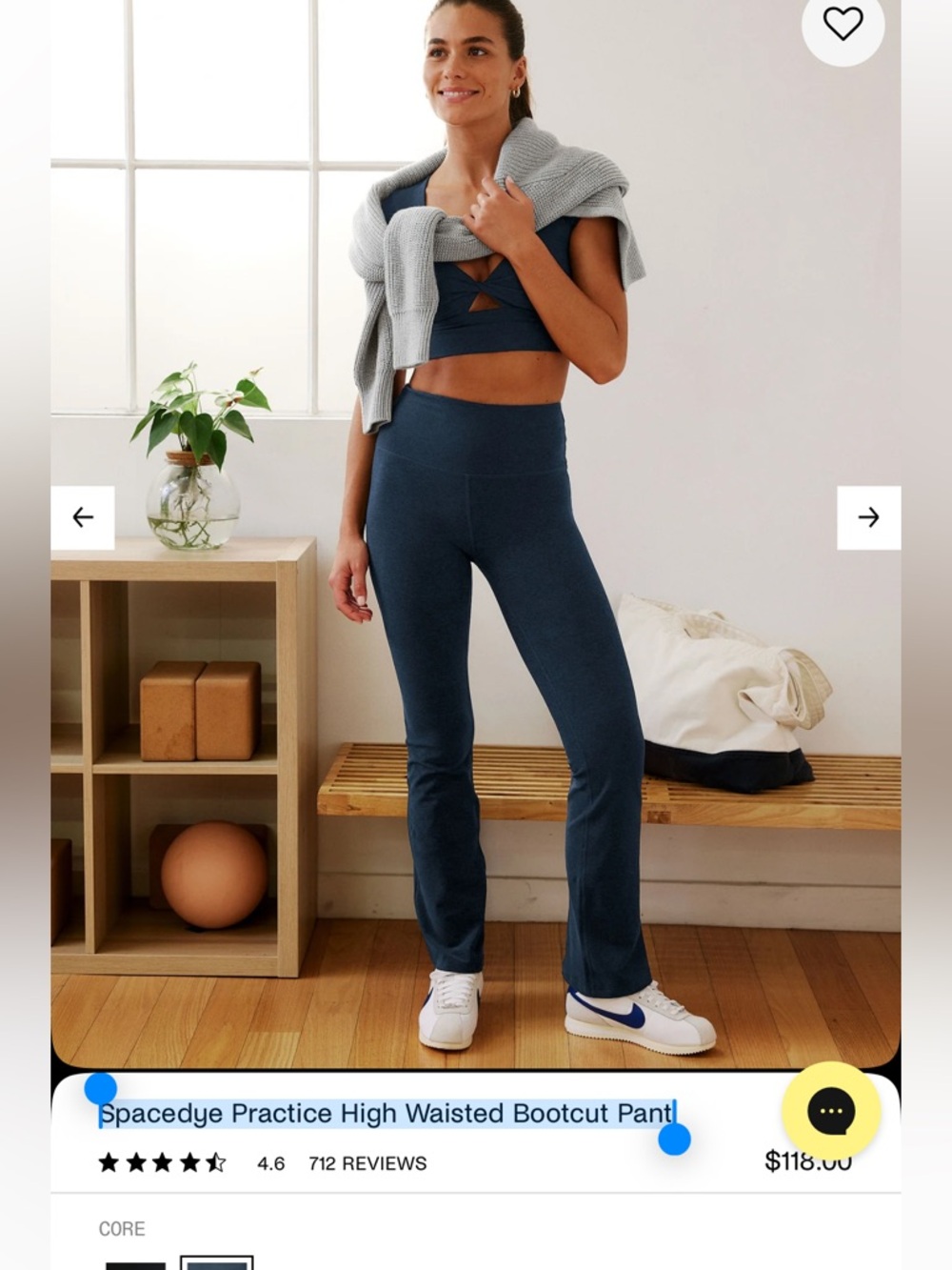 beyond yoga 2 pcs Spacedye Practice High Waisted Bootcut Pant & forever tank S